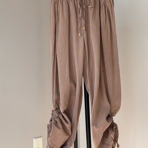 Women's Tan Drawstring Pants
